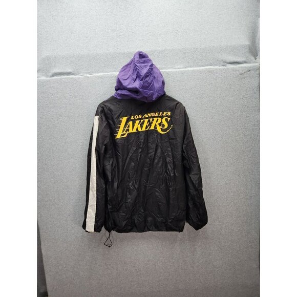 Vintage Los Angeles Lakers NBA Windbreaker Jacket Medium Black & Purple - Picture 5 of 5